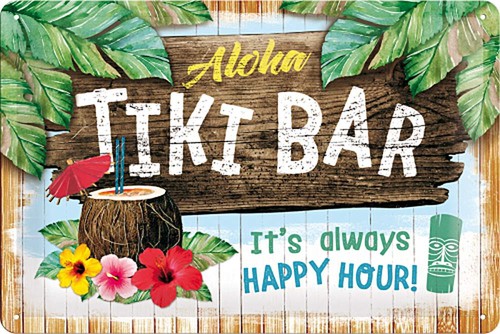 Tiki bar blechschild x 20 - tiki,