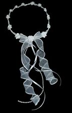 Haarkranz Haarschmuck Haarreif Kopfschmuck weiß zum Kommunionkleid Kleid neu