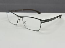 ic! Berlin Brille Herren Damen Eckig Grau braun  klein  teak NP:499€