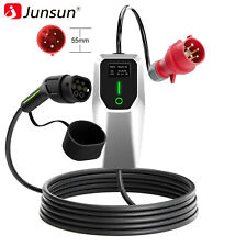 Mobile Wallbox CEE Charger Typ2 PHEV EV 3 Phase Ladegerät 11kW 16A 5m Kabel 250V
