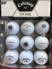 9 Golfbälle "Callaway"- „Solaire“ 6x min. & 3x leichte Gebrauchsspuren /OVP