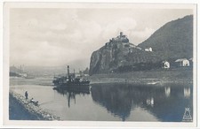 S/W AK Elbe Usti Schreckenstein Dampfer 1930 gel. Marke Weidlich Aussig