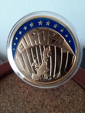 wunderschöner " Europa ECU 1997" massiv vergoldet, in Kapsel u Zertifikat 