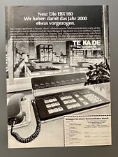 TE KA DE Telefonanlage EBX 180 Nürnberg 1981 Vintage Ad Werbung Reklame