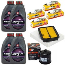 Ölfilter Wartung Set Öl 4L Luftfilter Zündkerzen für Suzuki GSF 600 Bandit 00-04