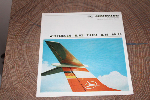 Ddr interflug flyer prospekt - ddr,