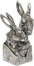 26 cm silberfarben Hasenkopf