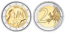 SAN MARINO 2 EURO KURSMÜNZE 2025 BANKFRISCH