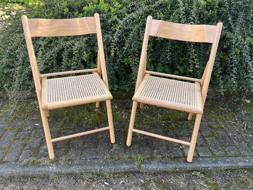 Klappstuhl mit wiener geflecht - mit,