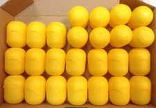 25 leere Ü-Ei Kapseln Hüllen in gelb - basteln, Tombola, Hochzeit