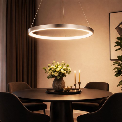 Led pendel leuchte silber - led,