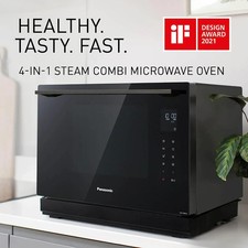 Panasonic NN-CS88LBEPG -4-in-1-Kombi-Dampfofen, 31 l-Mikrowelle mit Grill/Heißlu