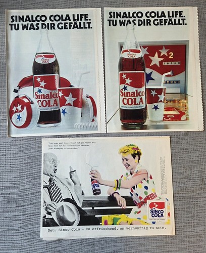 Sinalco cola werbebilder 80er - sinalco,