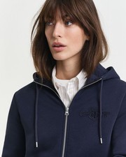 Regular Fit Durchgehender Frontreißverschluss Rippenbündchen an Ärmeln Gant