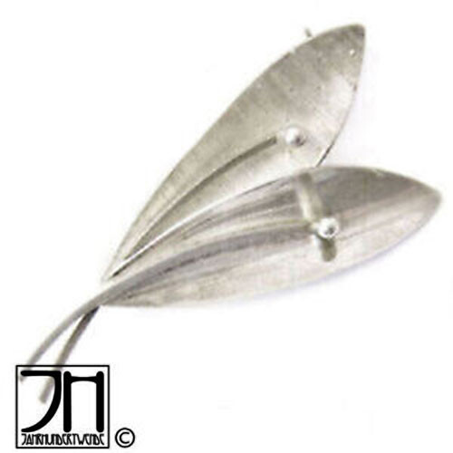 835 silber brosche - brosche, blattmotiv