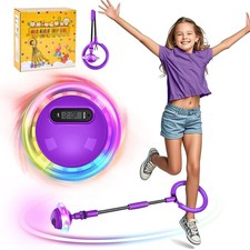 Swing Wheel Mit Lichtrad,Kinder Blinkender Springring Fußkreisel,SpringenderBall