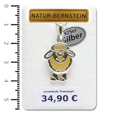 Bernstein Anhänger Schaf