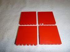 Lego 4 Rote Paneele 1 x 6 x 5