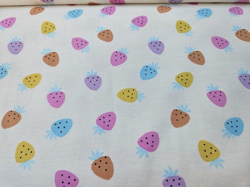 Baumwolljersey erdbeeren - baumwolljersey,