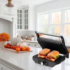 Ambiano Sandwichtoaster Kontaktgrill Tischgrill Panini Maker 1600W  Paninigrill