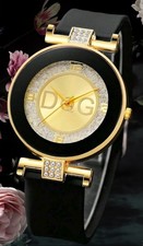 Damen Quarz Uhr💍Damen Armbanduhr Quarzuhr Schwarz Gold Strass Damen Schmuck