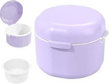 GmeDhc Zahnspangen-Dose mit Sieb, Prothesendose Abdeckung, Aufbewahrungsbox