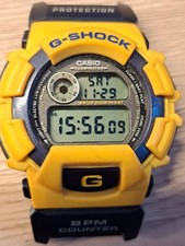 Casio watch G SHOCK 1918 DW 9550 gelb, gebraucht vintage