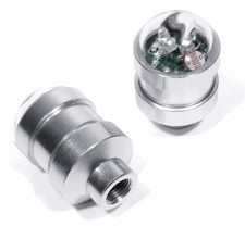 Ventilkappen Set Alu LED Rot