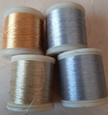 Maschinenstickgarn Stickgarn Konvolut - METALLIC - Gold, Alu
