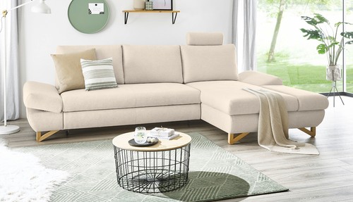 Ecksofa creme velours sofa - in,