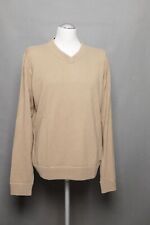 Peckott Herren Pulli Pullover XL braun hellbraun leicht V-Neck + Kaschmir B865