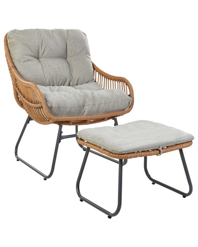 Gartensessel mit fußhocker - mit,