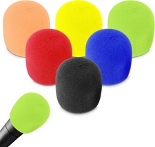 6 Stück Mikrofon Windschutz, Bunt Mikrofonabdeckung Universelle Schaumstoff 
