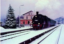 085-Ansichtskarte Dampflok 38 205 Plandampf Olbernhau Flöhatalbahn Reichsbahn