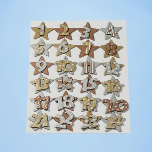 Holz adventskalenderzahlen - holz,
