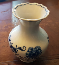 Zwiebelmuster Vase (H 14cm) -  Porzellan D Czechoslovakia
