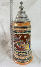 Antiker bierkrug keramik mit - bierkrug,,