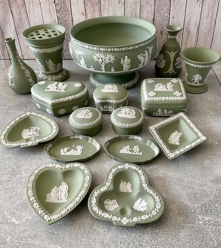Wedgwood weiss auf salbeigrün - wedgwood,