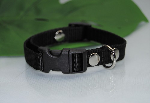 Halsband nylon 15mm - nylon, schwarz