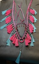 Araber Showhalfter-Set,vorführ Halfter,Pferdeschmuck,rosa/blau , Pferd