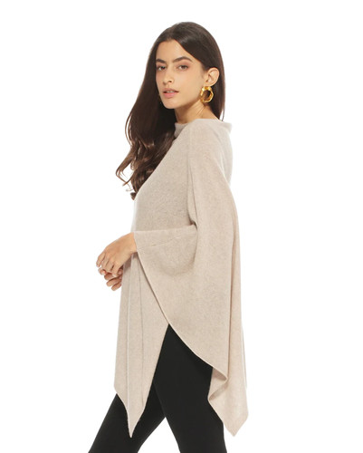 Kaschmir poncho beige - kaschmir,