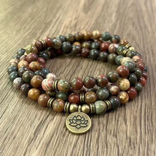 Picasso jaspis mala 108 perlen - jaspis,