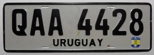 Nummernschild aus uruguay mit - aus,