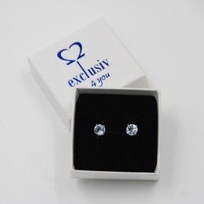 Aquamarin Ohrstecker hellblau