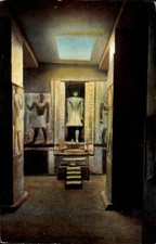 Ak Sakkara in Ägypten, Inneres des Tempels von Mena, Statue - 4803063