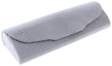 Graues Echtleder-Brillenetui