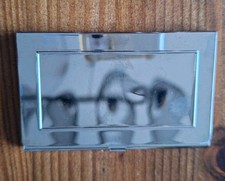 Visitenkarten Etui, Kreditkartenhalter, Metall, silber, verspiegelt