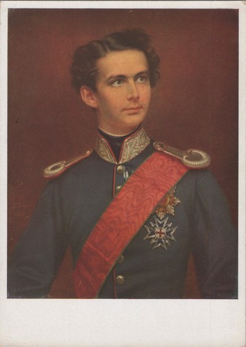 Postkarte könig ludwig - könig, ii