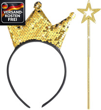 Haarreifen Kronen Gold mit