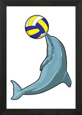 Gerahmtes Wandbild Delfin